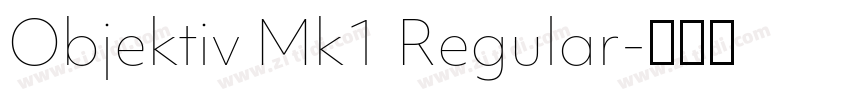 Objektiv Mk1 Regular字体转换